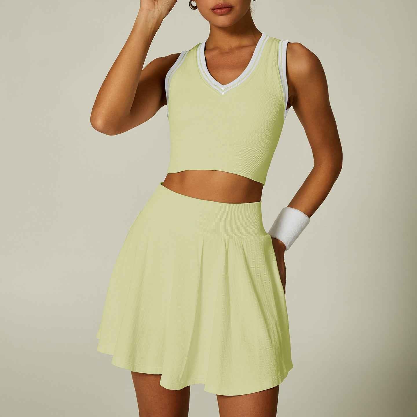 HEAT Seamless Contrast Tennis Set